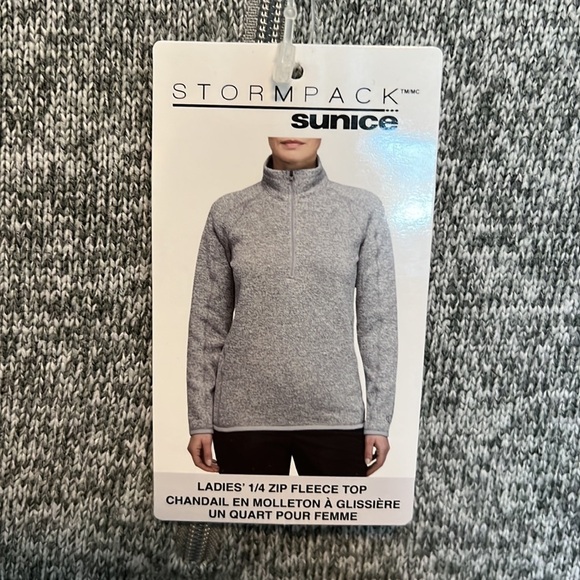 NEW Sunice Stormpack 1/4 Zip Fleece Top | Grey - Picture 3 of 7